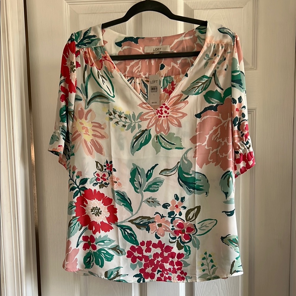 LOFT Floral Print Women's Top - Multicolor